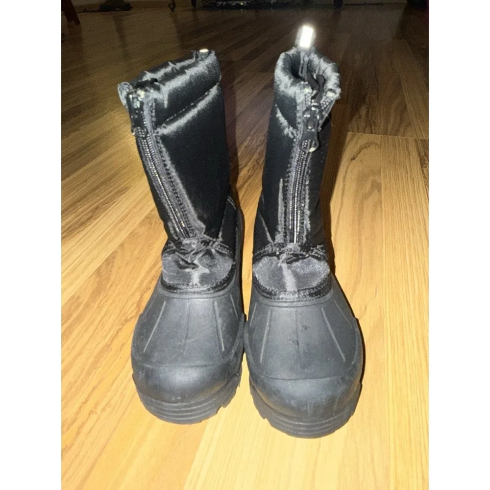 Northside Kid's Icicle Snow Boots Sz 3Y 3 Youth Black Zipper Close Fur‎ Lined